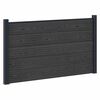 vidaXL Ensemble de Cl&ocirc;ture 180 x 105 cm WPC et Aluminium Noir