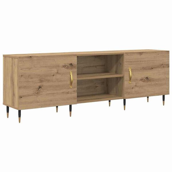 vidaXL Meuble TV ch&ecirc;ne artisanal 150 x 30 x 50 cm Bois d'ing&eacute;nierie
