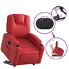 vidaXL Fauteuil inclinable &eacute;lectrique rouge similicuir