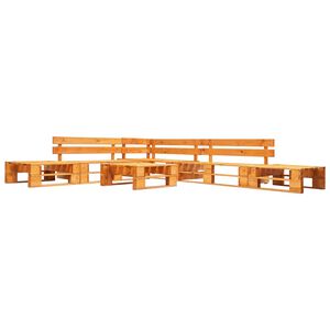 vidaXL Canap&eacute;s de jardin palette 6 pcs bois marron miel