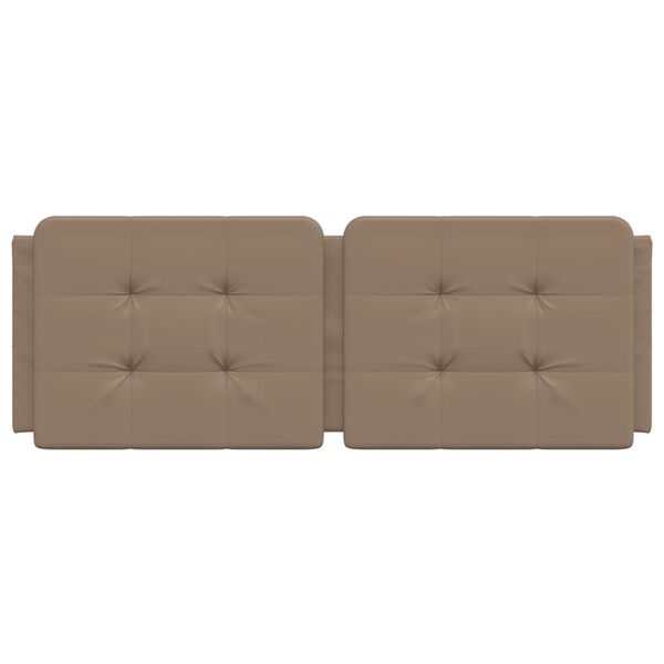 vidaXL Coussin de t&ecirc;te de lit Zadar cappuccino 140 cm similicuir