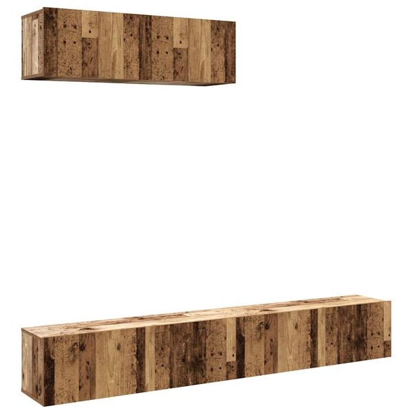 vidaXL Meubles TV muraux 3 pcs vieux bois 100x30x30 cm bois ing&eacute;nierie