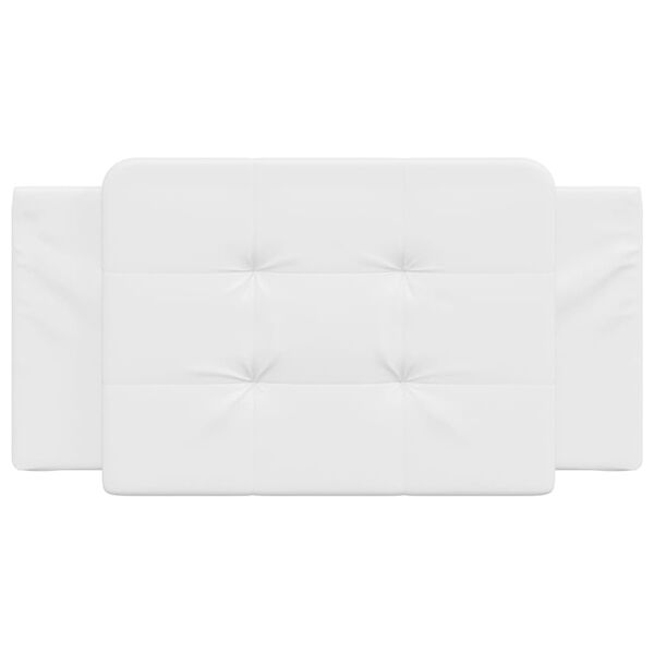 vidaXL Coussin de t&ecirc;te de lit Zadar blanc 100 cm similicuir