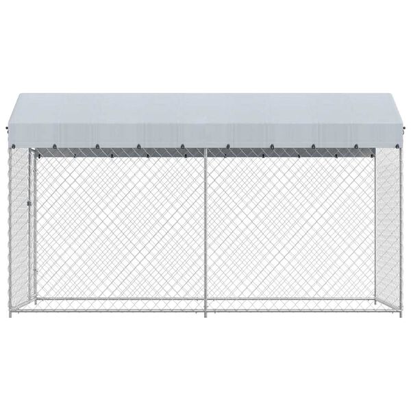 vidaXL Chenil d'ext&eacute;rieur avec toit pour chiens 382x192x225 cm