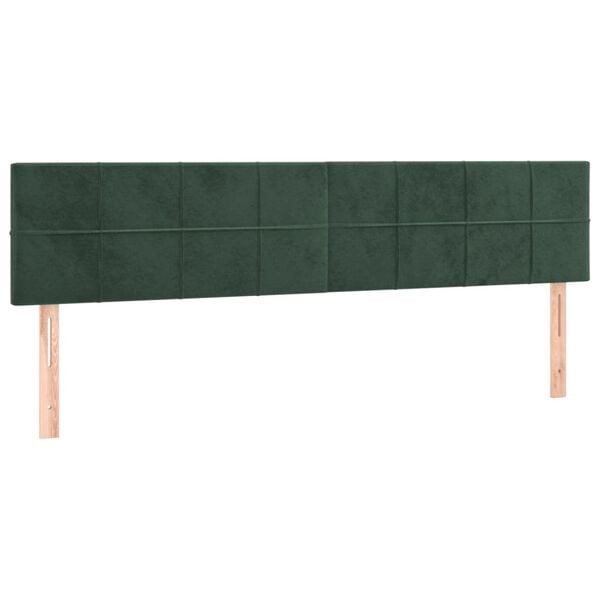 vidaXL Têtes de lit 2 pcs Vert foncé 80x5x78/88 cm Velours