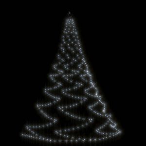 vidaXL Arbre mural avec crochet m&eacute;tallique 260 LED blanc froid 3 m