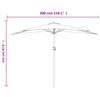 vidaXL Parasol de balcon avec m&acirc;t en aluminium Taupe 300x155 cm Demi