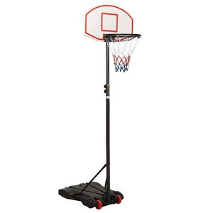 vidaXL Support de basket-ball Blanc 216-250 cm Poly&eacute;thyl&egrave;ne