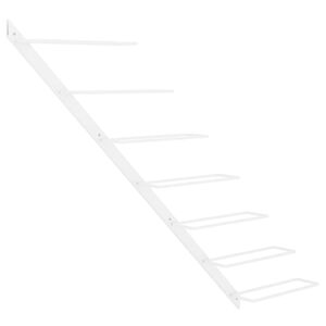 vidaXL Casier &agrave; vin mural pour 7 bouteilles Blanc Fer