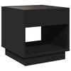 vidaXL Table basse avec LED infini noir 50x50x50 cm