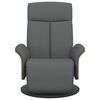 vidaXL Fauteuil inclinable avec repose-pieds gris fonc&eacute; tissu