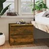 vidaXL Table de chevet Ch&ecirc;ne fum&eacute; 50x39x43,5 cm Bois d'ing&eacute;nierie