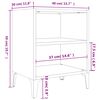 vidaXL Tables de chevet pieds en m&eacute;tal 2 pcs gris 40x30x50 cm