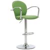 vidaXL Tabourets de bar avec accoudoir lot de 2 vert similicuir