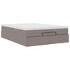 VidaXL Cadre de lit ottoman avec matelas taupe 140x190 cm tissu