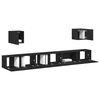 vidaXL Ensemble meuble TV 7 pcs Ch&ecirc;ne noir 100 x 30 x 30 cm
