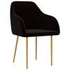 vidaXL Chaises &agrave; manger lot de 6 noir velours