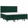 vidaXL Sommier &agrave; lattes de lit et matelas Vert fonc&eacute; 200x200cm Velours