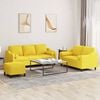 vidaXL Ensemble de canap&eacute;s 3 pcs avec coussins jaune clair tissu