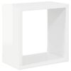 vidaXL &Eacute;tag&egrave;res cube murales 6 pcs Blanc brillant 26x15x26 cm
