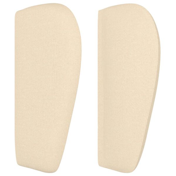 vidaXL Tête de lit avec oreilles Crème 103x23x78/88 cm Tissu