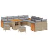 vidaXL Ensemble de canap&eacute; de jardin 17 pcs Beige et Gris clair