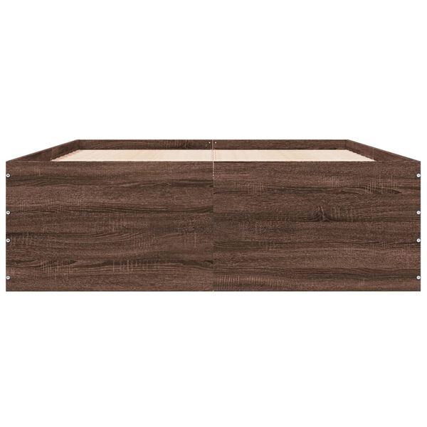 vidaXL Cadre de lit sans matelas chêne marron 120x190 cm