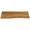 vidaXL Dessus de table 80x60x3,8 cm bord vivant bois massif manguier