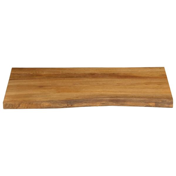 vidaXL Dessus de table 80x60x3,8 cm bord vivant bois massif manguier