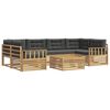 vidaXL Ensemble de canap&eacute;s d'ext&eacute;rieur 7 pcs Blanc et anthracite