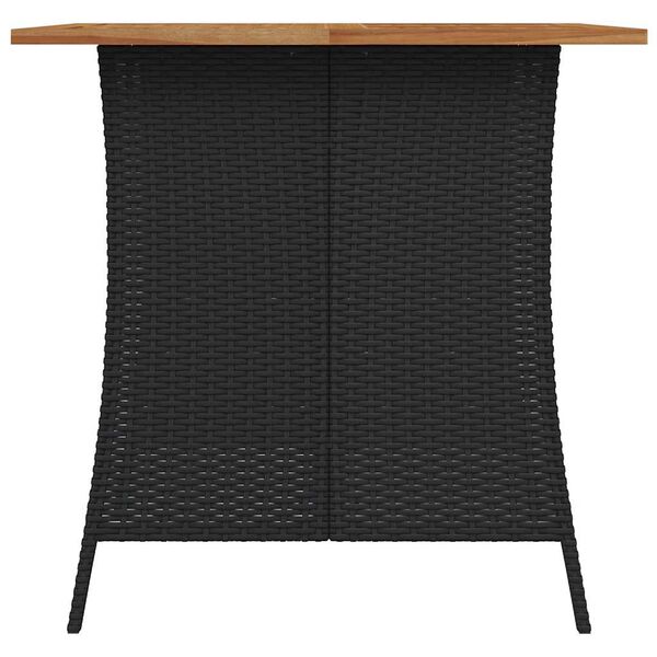 vidaXL Ensemble &agrave; manger de jardin coussins 5pcs noir r&eacute;sine tress&eacute;e