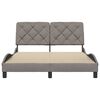 vidaXL Cadre de lit sans matelas taupe 140x200 cm tissu