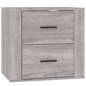 vidaXL Table de chevet murale Sonoma gris 50x36x47 cm