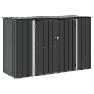 vidaXL Bo&icirc;te de Rangement de Jardin Noir 214 x 82 x 132 cm Acier