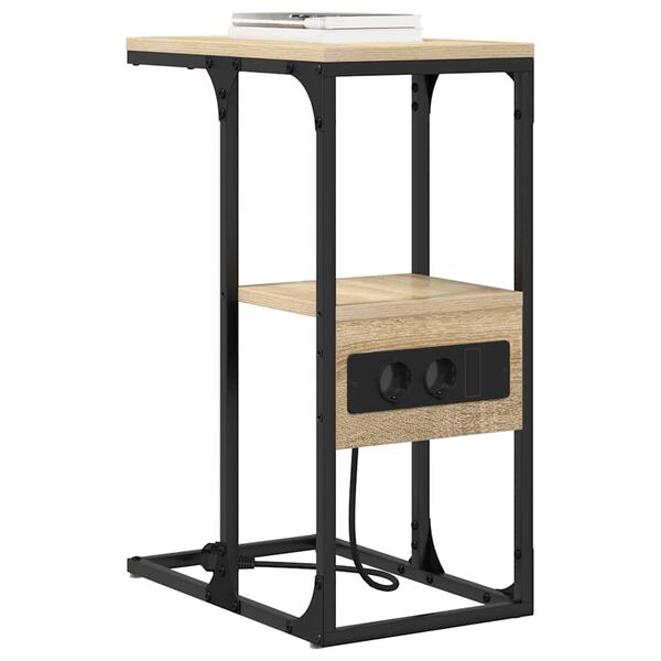 vidaXL Cabinet de chevet avec tiroir Ch&ecirc;ne sonoma 41.5 x 26 x 60.5 cm