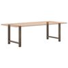 vidaXL Pieds de table &agrave; manger en acier naturel 2 pi&egrave;ces 70 x (72-73) cm Acier