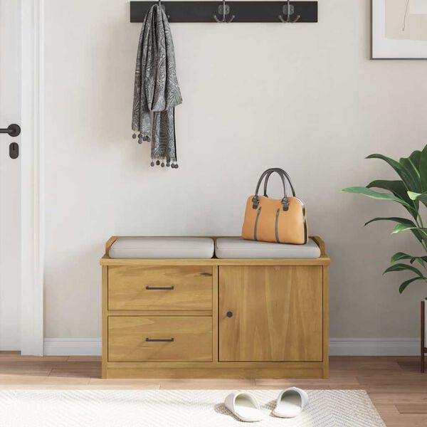 vidaXL Banc de couloir SANDNES 87x40x50 cm bois de pin massif