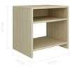 vidaXL Tables de chevet 2pcs Chêne sonoma 40x30x40cm Bois d'ingénierie