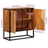 vidaXL Buffet Beta Naturel 70 x 30 x 75 cm Bois d'Acacia Massif