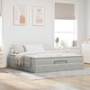 VidaXL Cadre de lit ottoman avec matelas gris clair 180x200 cm velours