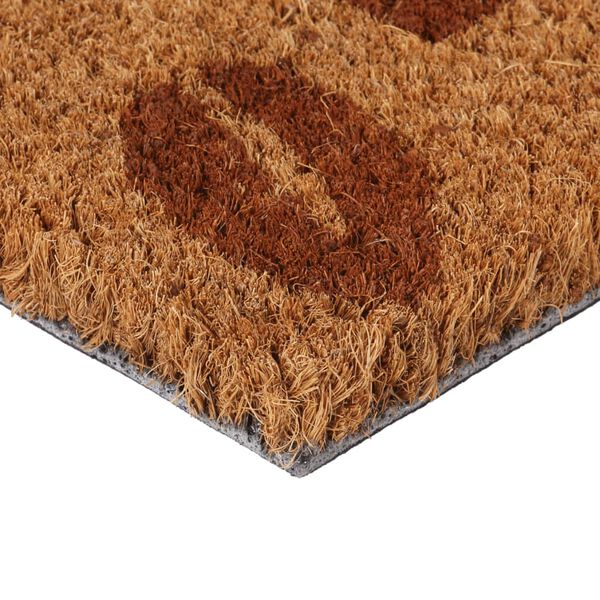 vidaXL Tapis de porte naturel 45x75 cm fibre de coco touffet&eacute;