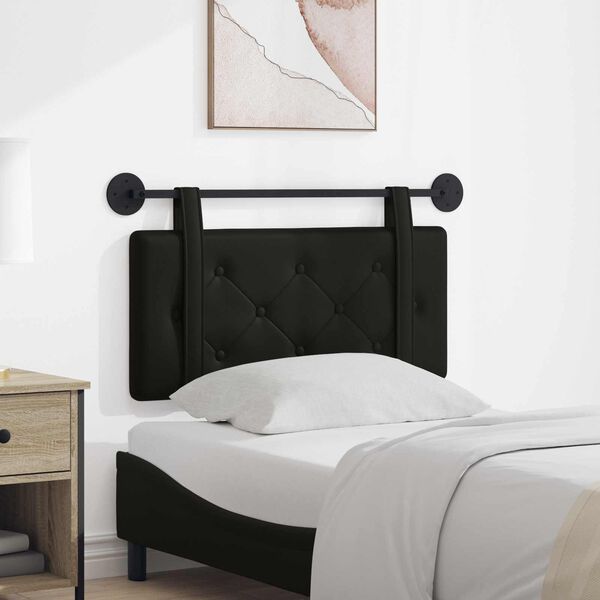 vidaXL T&ecirc;te de lit suspendue Noir 100 x 55 x 5 cm Simili cuir