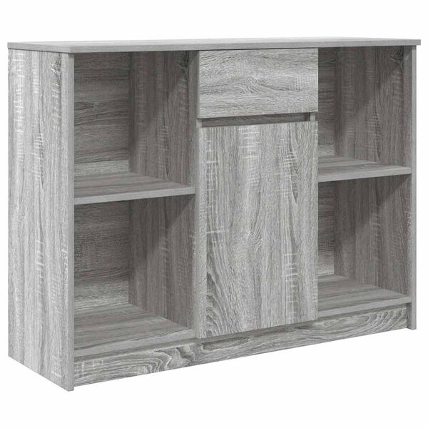 vidaXL Buffet avec tiroir sonoma gris 101x35x76 cm bois d'ingénierie