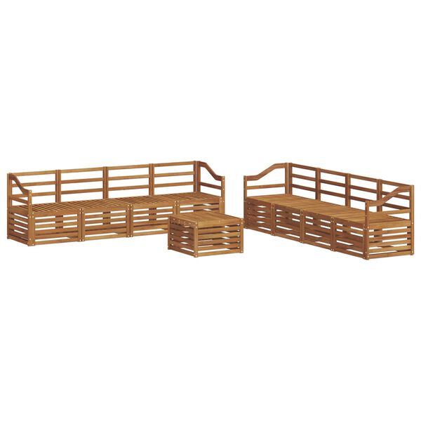 vidaXL Ensembles de canap&eacute;s 9 pcs Naturel Bois d'Acacia Massif