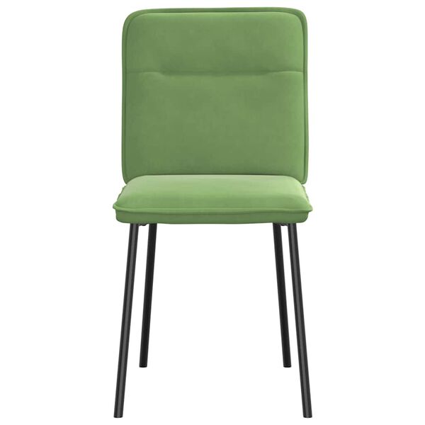 vidaXL Chaises &agrave; manger lot de 6 vert clair velours