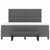 vidaXL Lit &agrave; ressorts avec matelas Gris fonc&eacute; 180 x 200 cm tissu