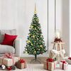 vidaXL Sapin de No&euml;l artificiel pr&eacute;-&eacute;clair&eacute; Vert 150 cm PVC et m&eacute;tal