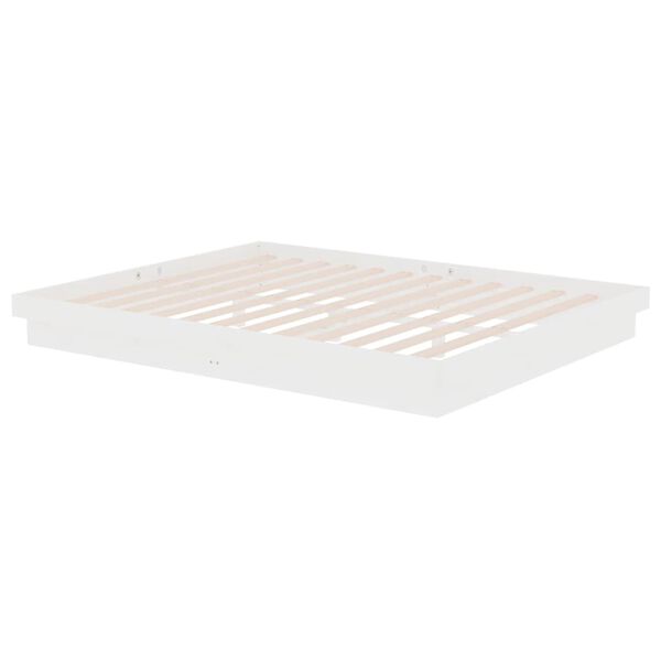 vidaXL Cadre de lit sans matelas blanc bois massif 160x200 cm