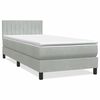 vidaXL Sommier &agrave; lattes de lit et matelas et LED gris clair 100x210cm velours