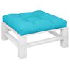 vidaXL Coussin de palette turquoise 70x70x12 cm tissu